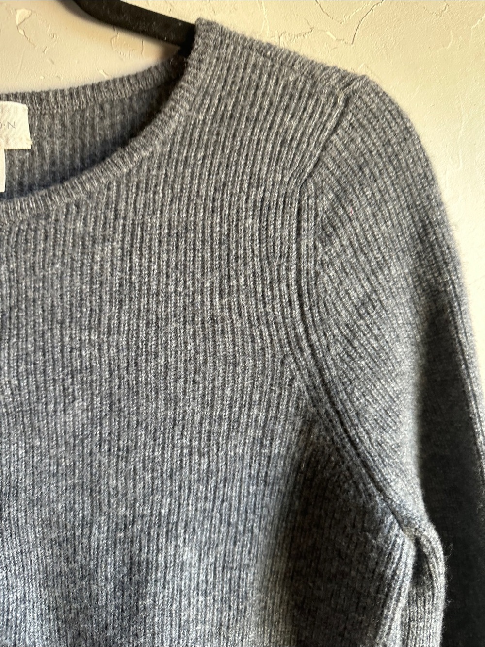 Caslon Wool Cashmere Cardigan Gray Minimalist Quiet Luxury 90s Classic Knit Sz S - Picture 4 of 10